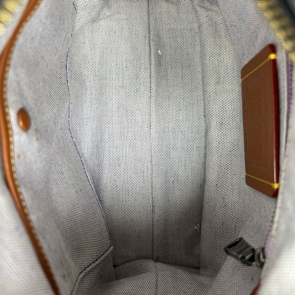 COACH 1941 TOOLED TEA ROSE TEAROSE WILLOW METAL AND LEATHER ROGUE 25 RARE BAG - Picture 14 of 16